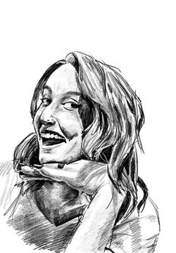 A digital drawing of Hannah Fry