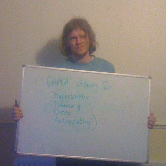 (HPOA stands for Hypertrophic pulmonary osteoarthropathy)